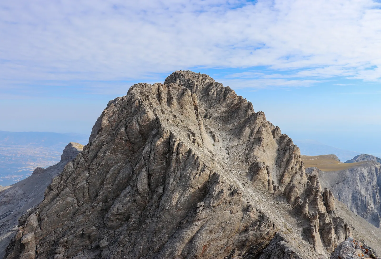 Mount Olympus from the Thessaly side: climbing from Elassona