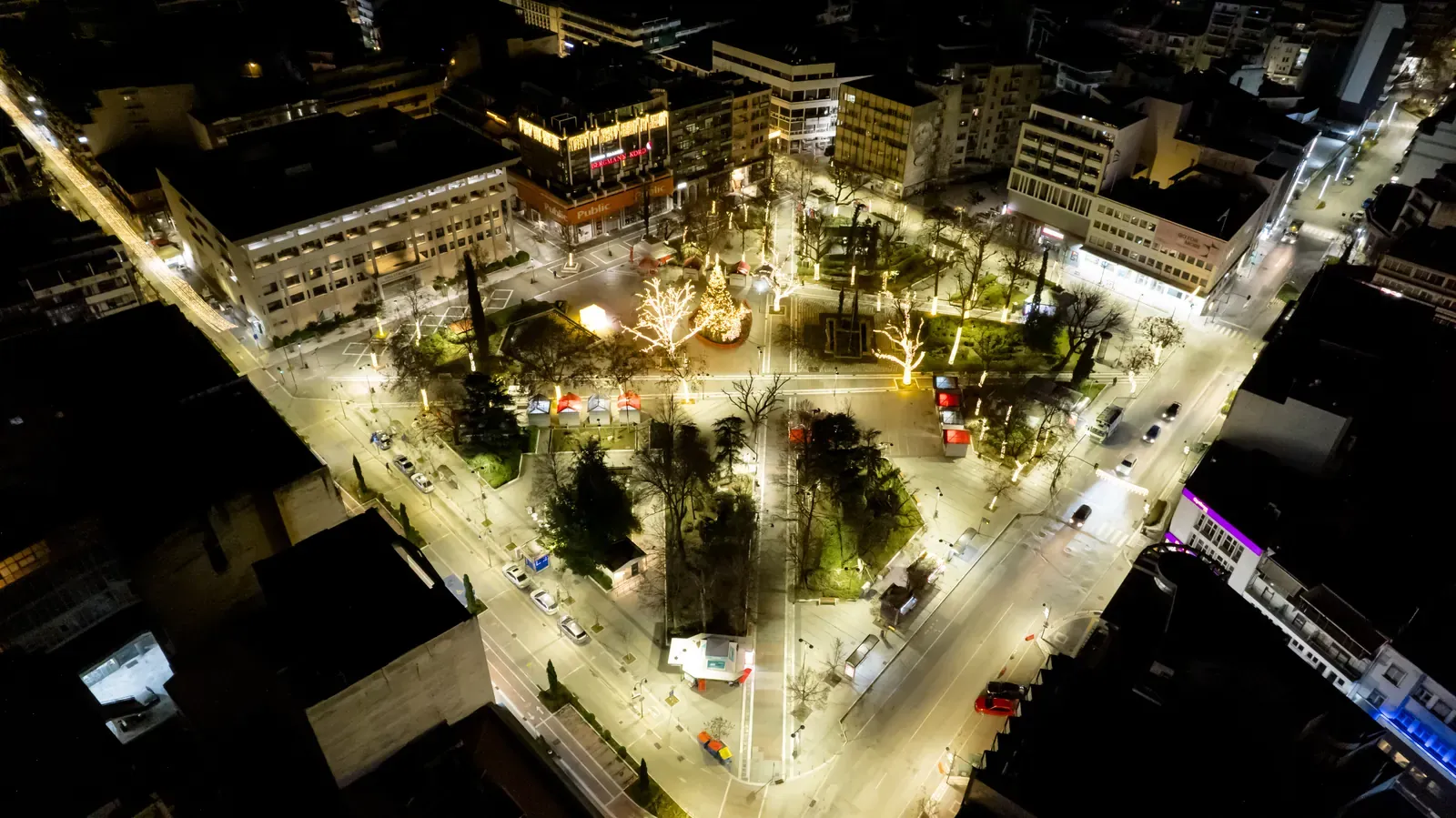 Το κέντρο της πόλης τις γιορτές.
